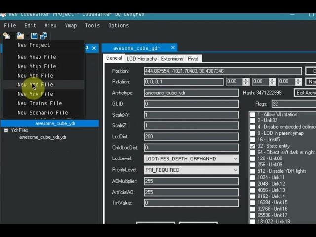 Part 5 - H - Making first custom model - Creating YTYP and spawning the model