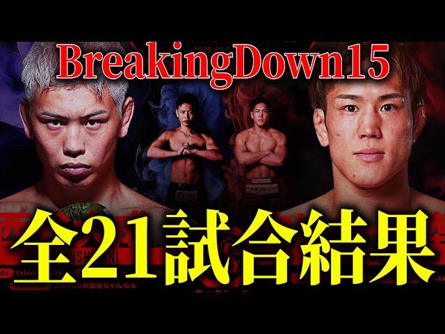 【速報】BreakingDown15全試合結果まとめ【ブレイキングダウン15】