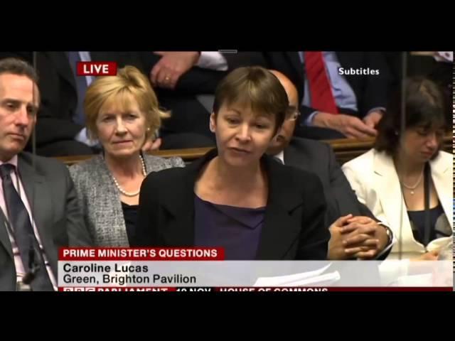 David Cameron evades Caroline Lucas question on housing at PMQ