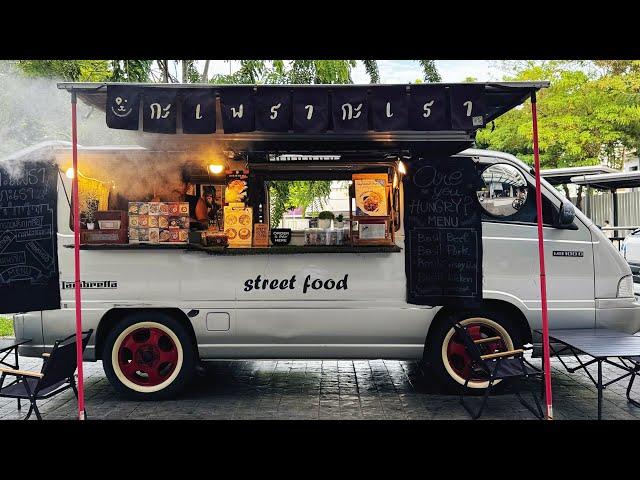 Vlog Street Food Truck Thai Fast Foods Travel Bangkok Foodie Ideas Cooking Culture Benz Van Relaxing