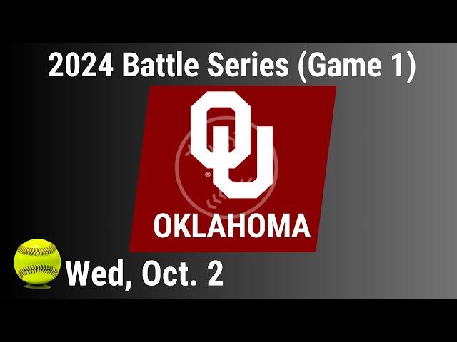 2024 Oct 2 - Softball - Oklahoma - 2024 Battle Series - Game 1 - 20241002