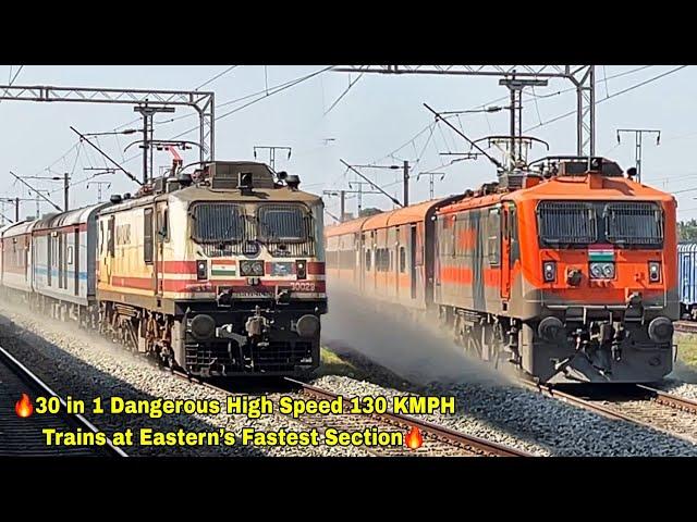 AMRIT BHARAT + COAL FIELD + IMPERIAL MAIL High Speed 130 KMPH Trains at Eastern’s Fastest Section