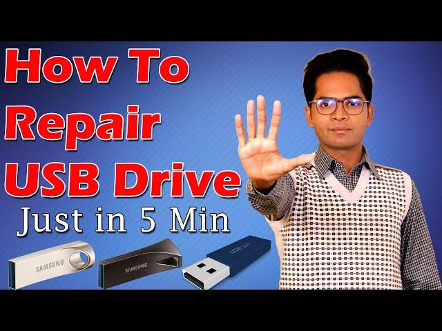 How To FIX/Repair A Corrupted USB Flash Drive Urdu/ Hindi Tutorial