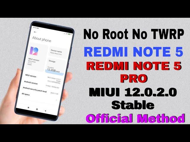 Redmi Note 5 Pro MIUI 12 Update 12.0.2.0 Redmi Note 5 Can't Verify Update Problem Install Update 