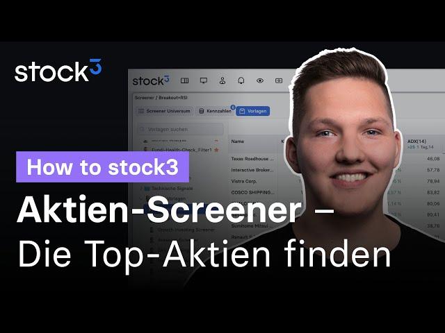 Aktien screenen wie die PROFIS | How to stock3