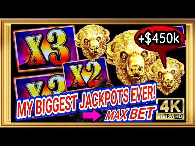 My New BIGGEST JACKPOT EVER in MAX BET at Buffalo Gold Collection Slot