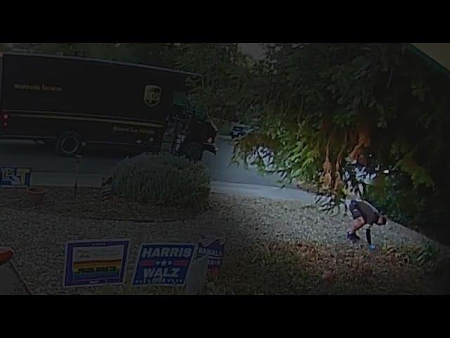 Davis UPS driver leaves Trump flags in Harris supporter's lawn