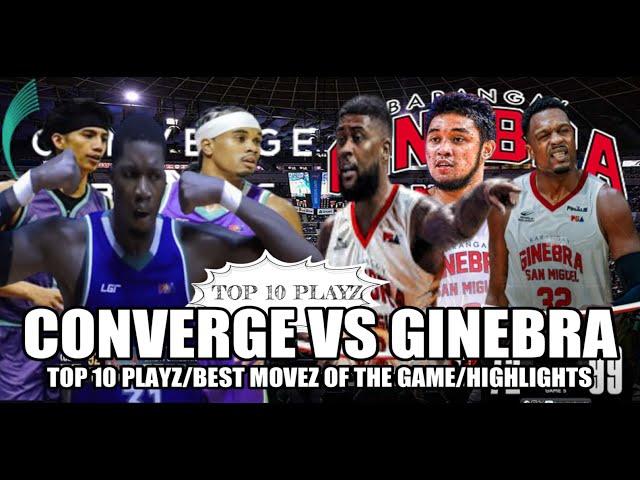 GINEBRA VS CONVERGE TOP 10 PLAYZ/BEST MOVEZ OF THE GAME #viralvideo #pbaupdates #highlights