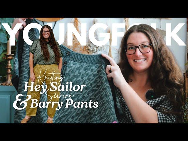 YoungFolk Knits: DRK Hey Sailor, Barry Pants & Cardigan Progress