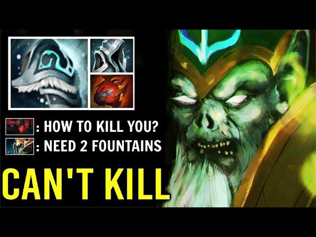 WTF 1v5 CAN'T KILL HIM +90% Healing Most Cancer Mid Necro Immortal Boss 0 Deaths Gameplay Dota 2