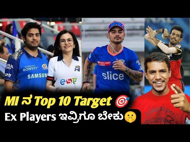 IPL 2025 list of Mumbai Indians likely target players in auction Kannada|IPL mega auction updates