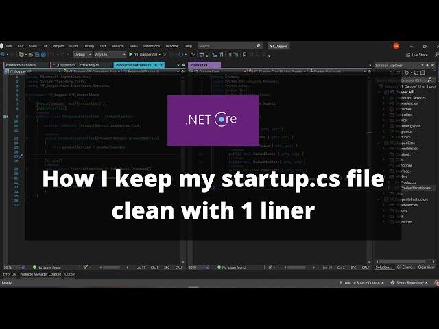 How I keep my Startup.cs clean in .NET Core with 1 liner