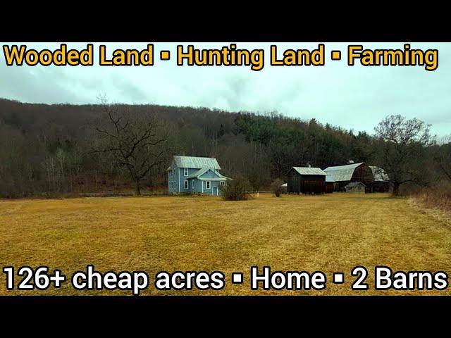 Pennsylvania Farmhouse For Sale | $219k | 126 acre Farms Land For Sale | Hunting Land For Sale