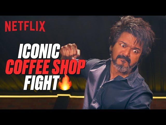 Vijay’s Coffee Shop FIGHT Scene from #Leo 