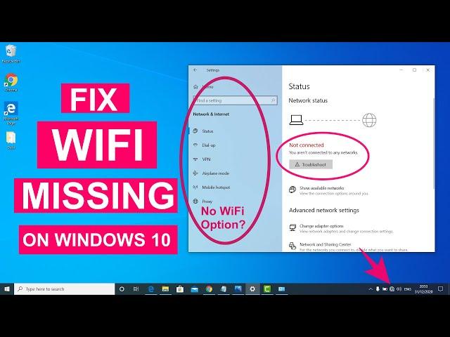 Fix WiFi Not Showing in Settings On Windows 10 | Fix Missing WiFi