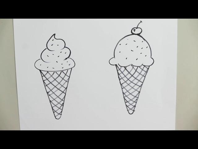 How to draw an Ice Cream Cone