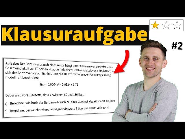 Quadratische Funktionen - Originalklausur | Klausuraufgabe | Einfach #2 |