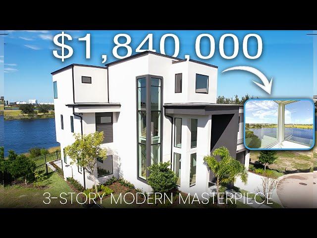 INSIDE a Modern Luxury Waterfront Home in Laureate Park, Lake Nona