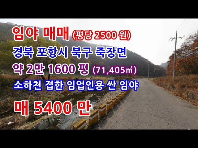 임야매매 포항시 임업인용 싼 임야매매