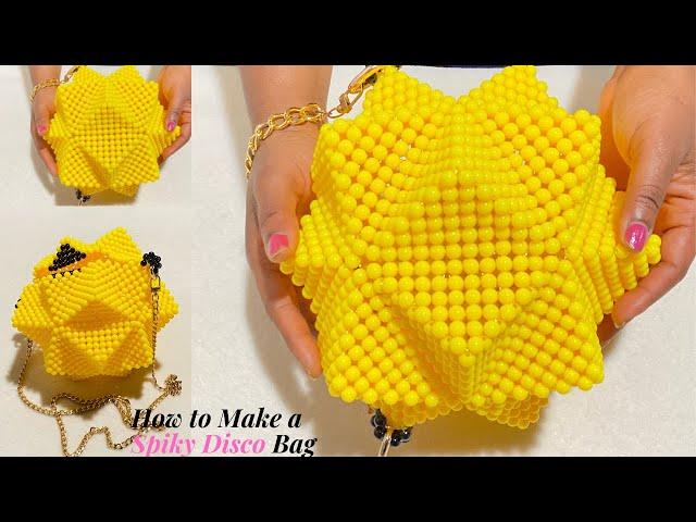 HOW TO MAKE A SPIKY DISCO BAG/HOW TO MAKE A BEADED BAG/SPIKY DISCO BAG TUTORIAL/DIY BEADBAG TUTORIAL