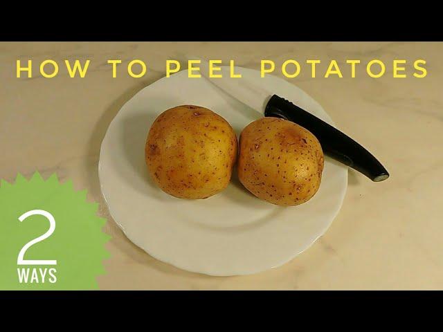 How to peel potatoes with a knife Fast easily without peeler or boiling