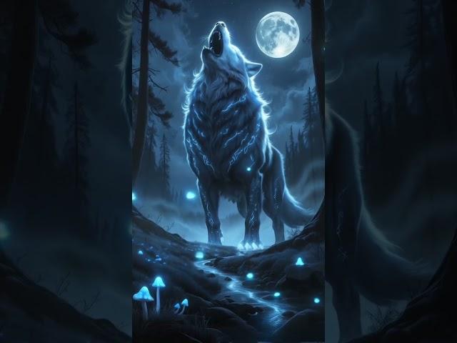 The Legendary Moon Wolf – Spirit of the Wild#mythology #fantasy #legend #wolfspirit #moonwolf