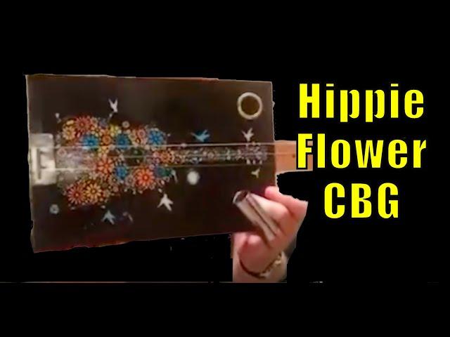 Psychedelic Flower Guitar Cigar Box Guitar by Bluesboy Jag