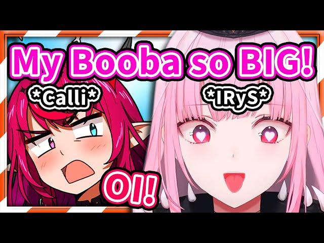 IRyS Takes Over Calli's Body and Can't Resist Her BOOBA 【HololiveEN】