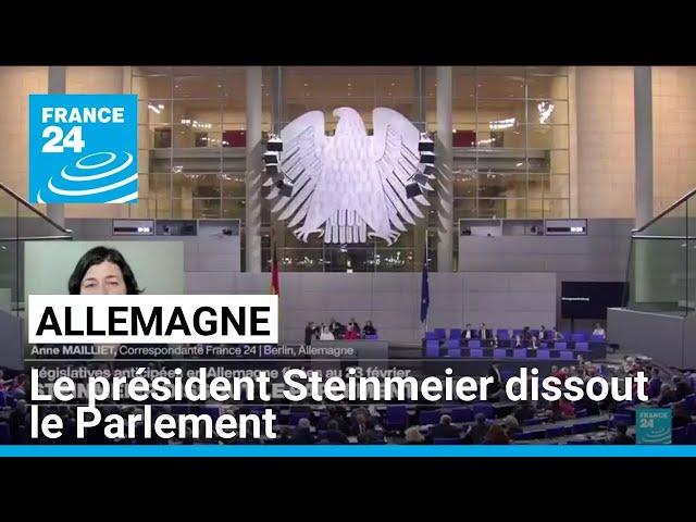 Allemagne : le président Steinmeier dissout le Parlement • FRANCE 24