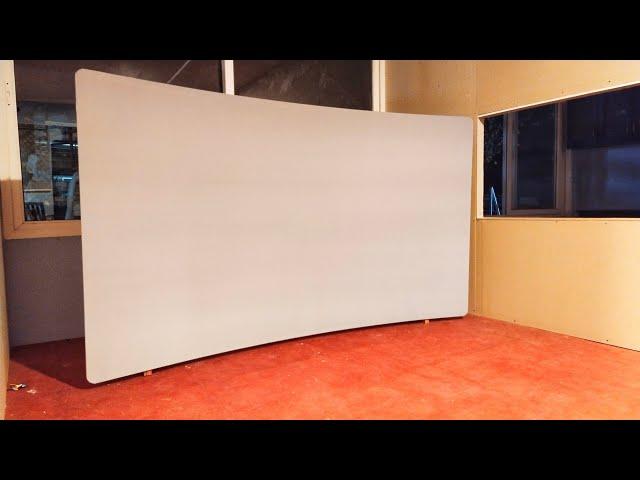 Build 120" Inches curved projector Screen for FHD 1080p | 4k Home theater setup | Borderless | DIY