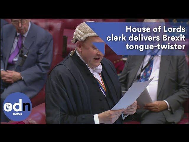 House of Lords clerk delivers Brexit tongue-twister