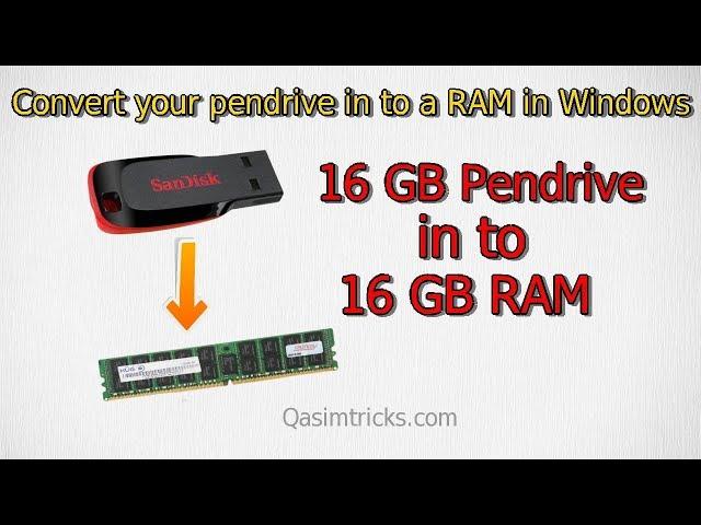 How to use USB flash drive as a RAM in PC | increase the RAM of your Windows