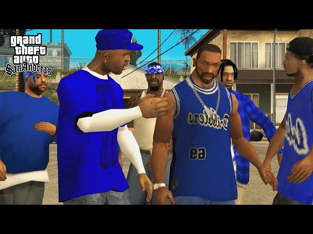 Crips vs Bloods Los Sepulcros Gang Mission in GTA San Andreas! (Real Gangs)