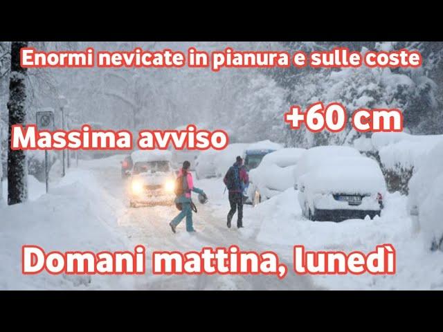 METEO ITALIA - FORTE BUFERA DI NEVE IN 13 PROVINCE! DOMANI GRANDI NEVICATE IN PIANURA E SULLE COSTE