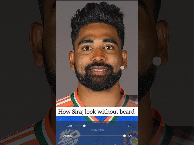 How Siraj look without beard  #mohammadsiraj #siraj #cricket #youtubeshorts
