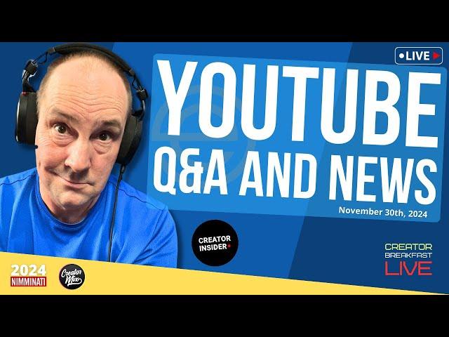 Creator Insider's News Flash Too Dry? - Creator Breakfast LIVE