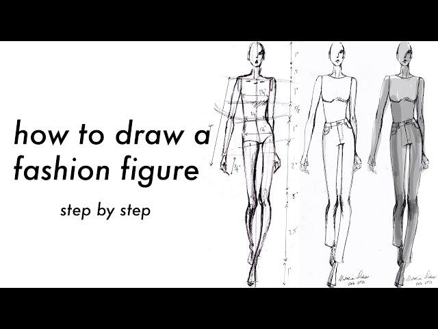 how to draw a fashion figure | step by step with measurements | FREE FASHION FIGURE TEMPLATES