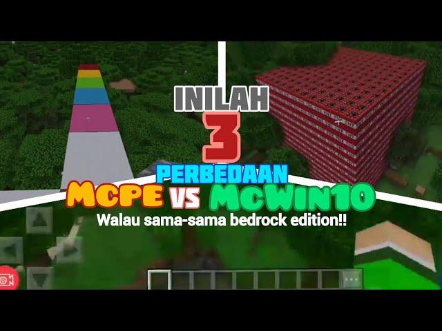 Inilah Perbedaan MCPE dan McWin10!!! walaupun satu Edition!!