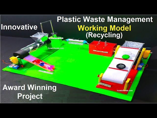 integrated waste management (plastic recycling) working model for science project diy | howtofunda