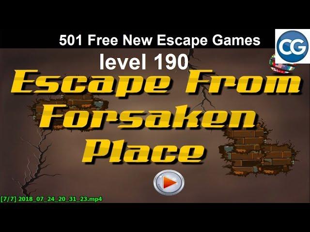 [Walkthrough] 501 Free New Escape Games level 190 - Escape from forsaken place - Complete Game