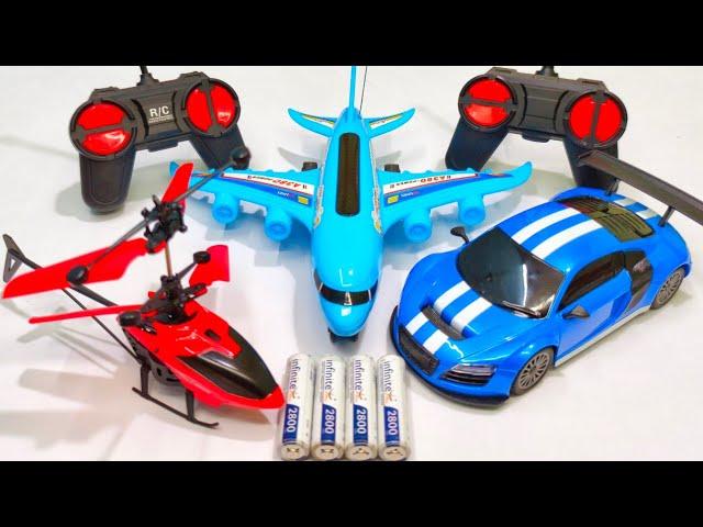 Radio Control Airplane A380 and Remote Control Racing Rc Car Unboxing, rc helicopter, remote car, ty