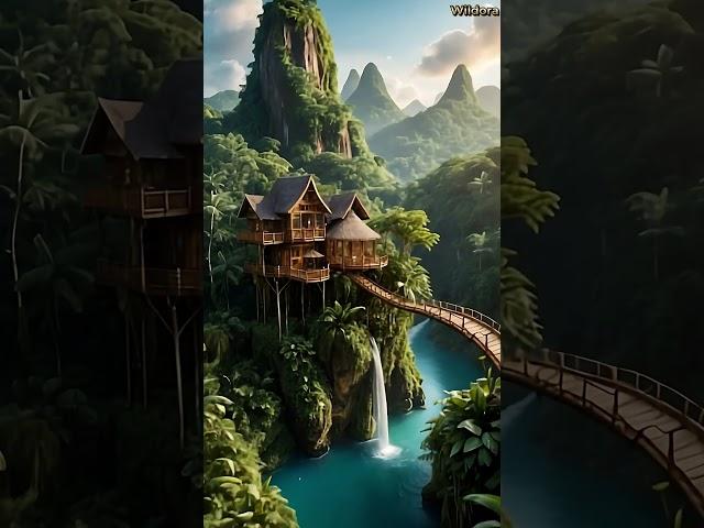 A Journey Through Enchanted Rainforests and Fantasy Landscapes. #FantasyNature# MysticalLandscapes#