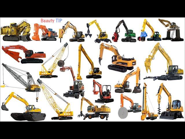 EXCAVATOR Vehicles  - Tổng hợp Máy Xúc, Cần Cẩu | Crane, Digger, Excavator, Hammer, Grapple, Auger