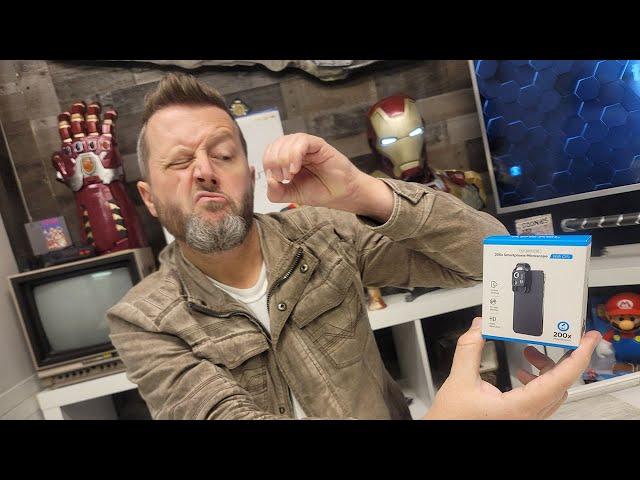 Amazing! Turn any camera phone into a microscope with the Apexel microscope.