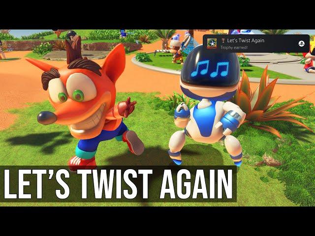 Astro Bot - Let's Twist Again Trophy (Busted A Move With An Iconic Marsupial In Crash Site)