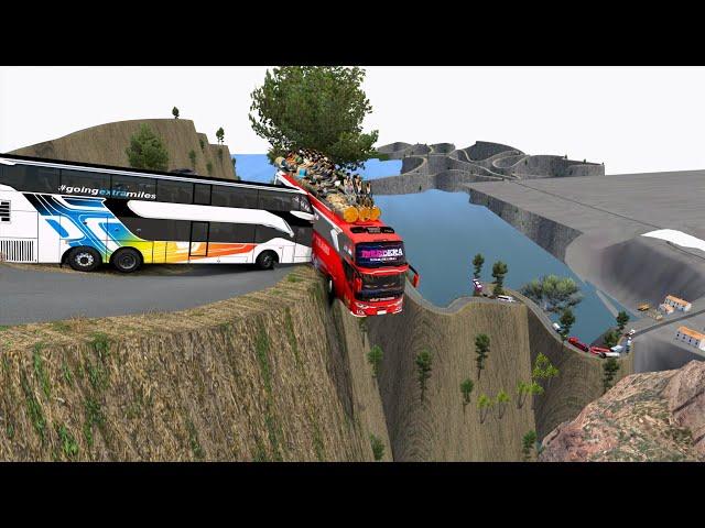 The great courage of bus passengers on mountain roads!! Euro Truck Simulator 2