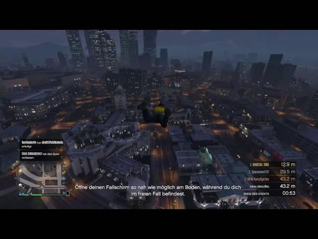 Grand Theft Auto V tiefste Fallschirmöffnung (6,5m)