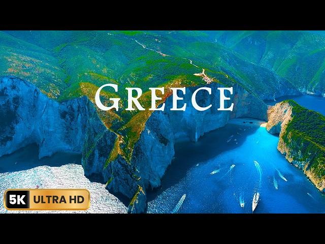 Greece 5K - Scenic Relaxation Film With Calming Music - 5K Relaxation Video