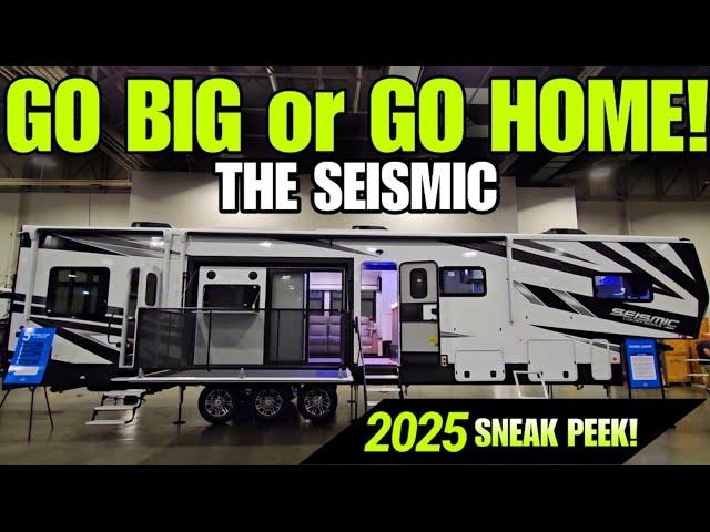 GOING HUGE! 2025 SEISMIC 4113 Toy Hauler RV!