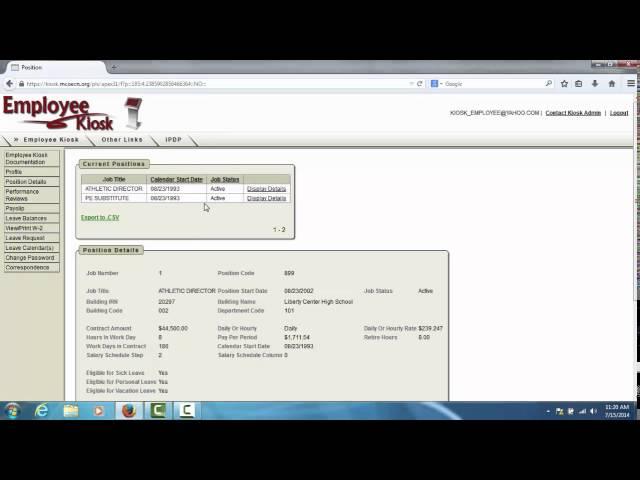 Employee Kiosk - Position Details Tutorial